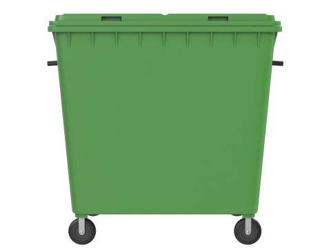 Wheeled Trash Bin Model 3D