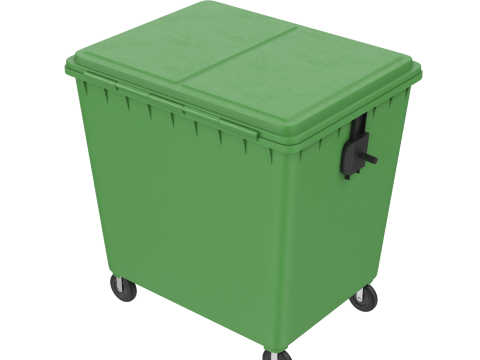 Wheeled Trash Bin Model 3D