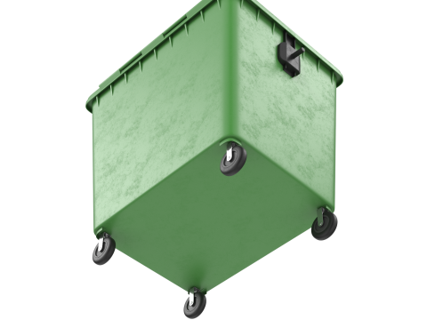 Wheeled Trash Bin Model 3D