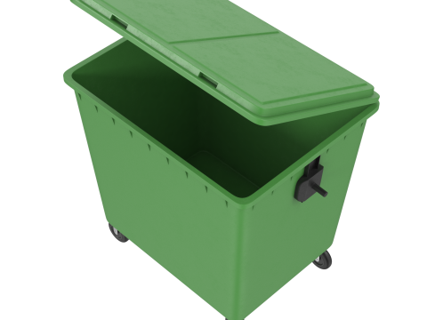 Wheeled Trash Bin Model 3D