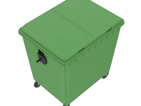 Wheeled Trash Bin Model 3D