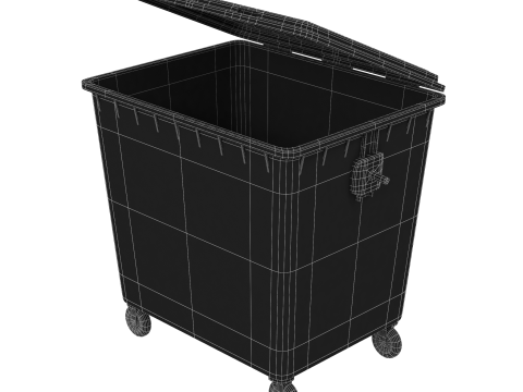 Wheeled Trash Bin Model 3D