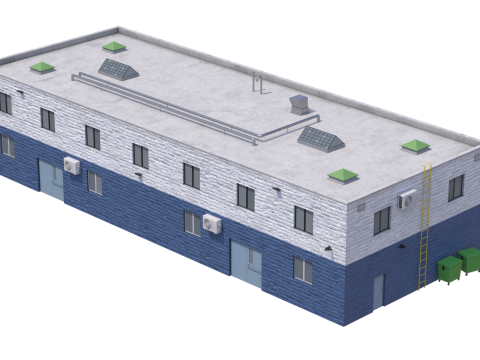 Industrial Building 2 Modelo 3D