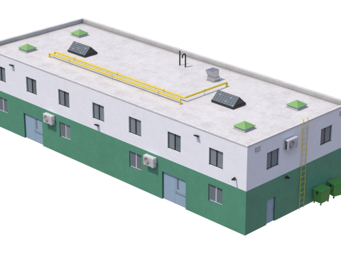 Industrial Building 3 Modello 3D