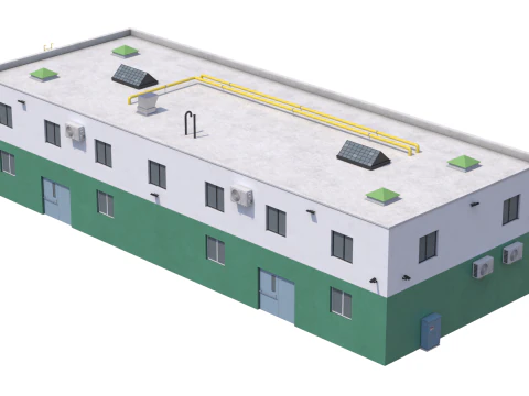 Industrial Building 3 3D Model