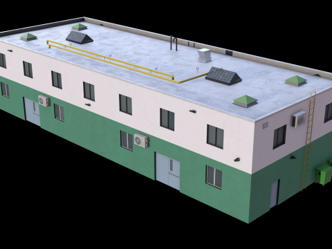 Industrial Building 3 Model 3D