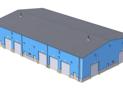Industrial Building 4 3Dモデル