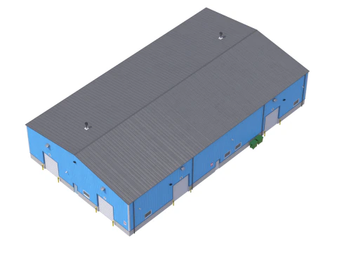 Edificio industriale 4 Modello 3D