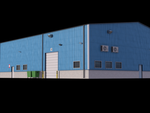 Industrial Building 4 3Dモデル
