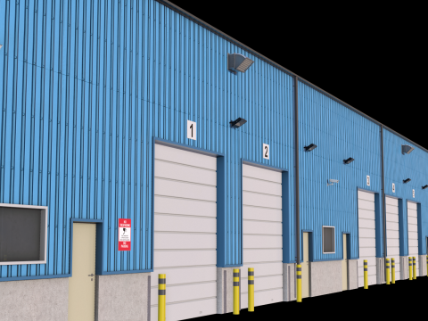 Industrial Building 4 3Dモデル