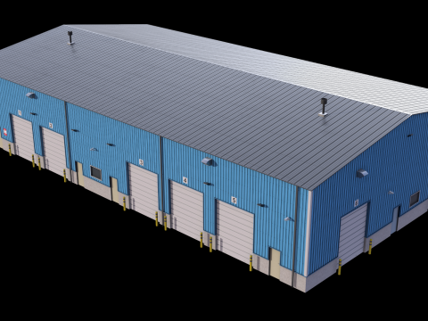 Industrial Building 4 3Dモデル