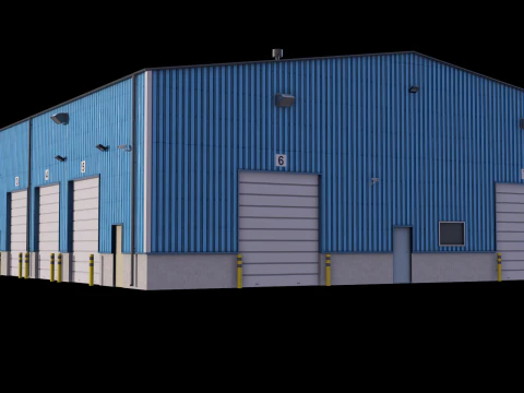 Edificio industriale 4 Modello 3D