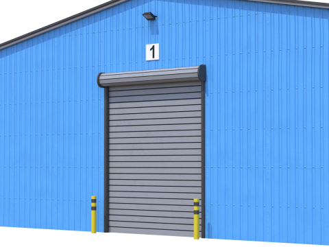 Industrial Building 6 Blue 3D मॉडल