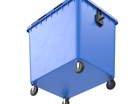 Blue Trash Bin 3Dモデル