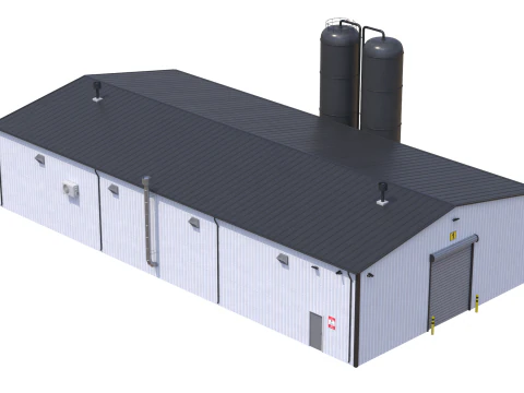 Edificio industriale 6 Modello 3D