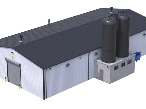 Edificio industriale 6 Modello 3D