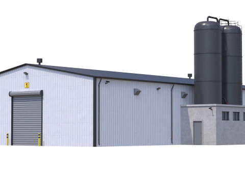 Edificio industriale 6 Modello 3D
