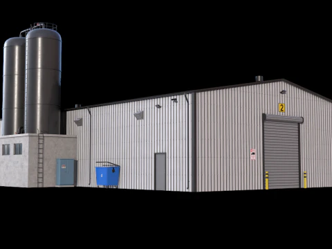 Edificio industriale 6 Modello 3D