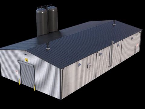 Edificio industriale 6 Modello 3D