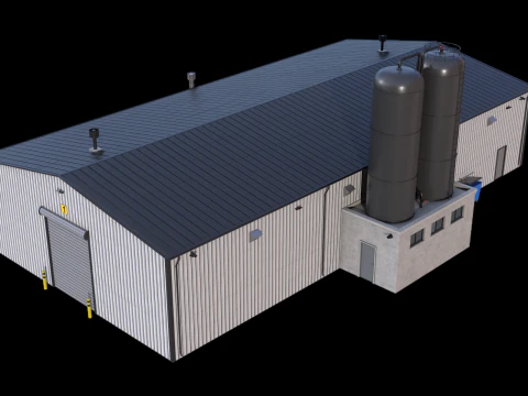 Edificio industriale 6 Modello 3D