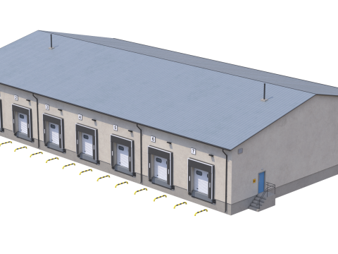 Industrial Building 8 3Dモデル