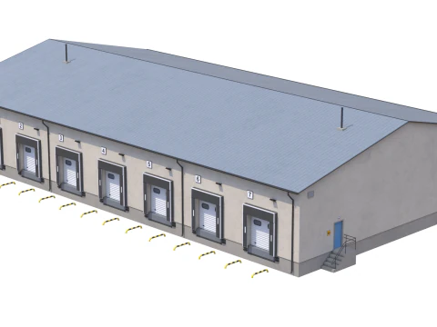 Industrial Building 8 3D Model