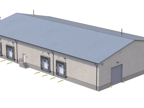 Industrial Building 8 3Dモデル