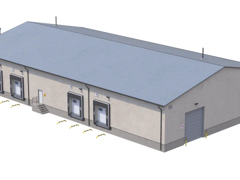 Industrial Building 8 3D Model