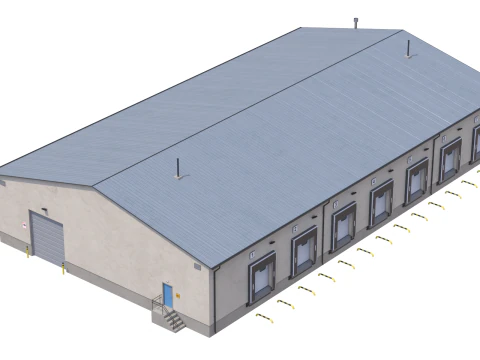 Industrial Building 8 3D Model