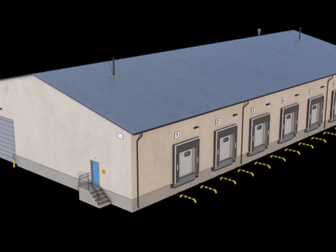 Industrial Building 8 3D Model