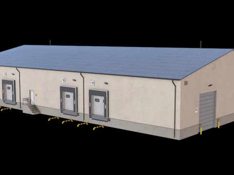 Industrial Building 8 3D Model