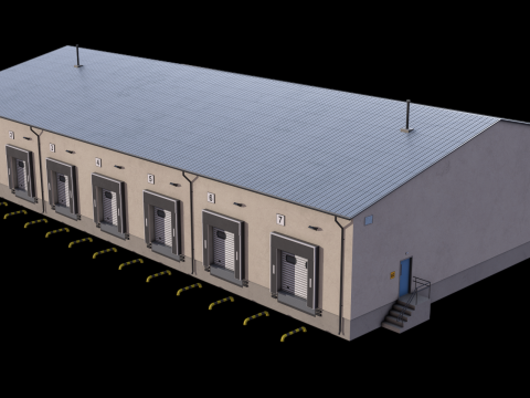 Industrial Building 8 3Dモデル