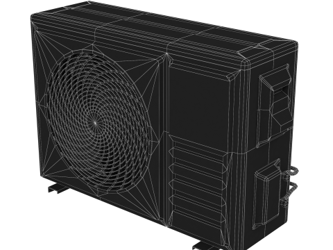 Low Poly PBR Air Conditioner Modèle 3D