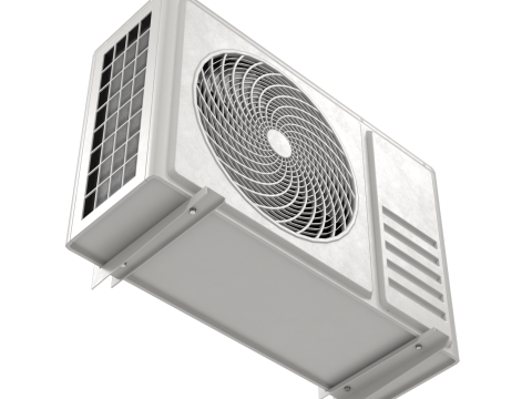 Low Poly PBR Air Conditioner 3D मॉडल