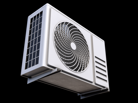 Low Poly PBR Air Conditioner Modèle 3D