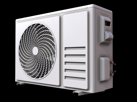 Low Poly PBR Air Conditioner Modèle 3D