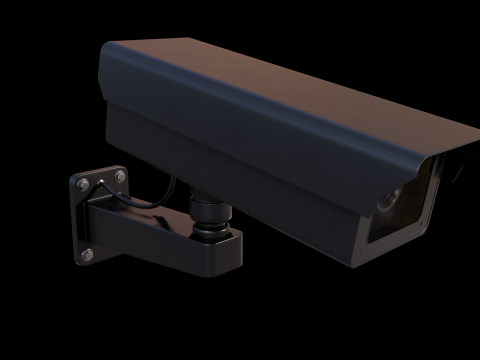 Low Poly PBR Security Camera Modello 3D