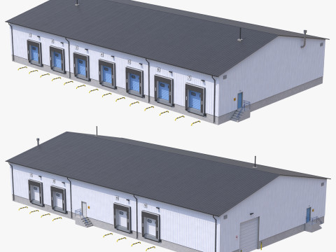 Industrial Building 8 3D Модель