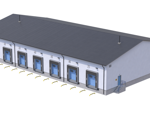 Industrial Building 8 3D Model