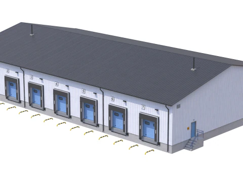 Industrial Building 8 3D Model