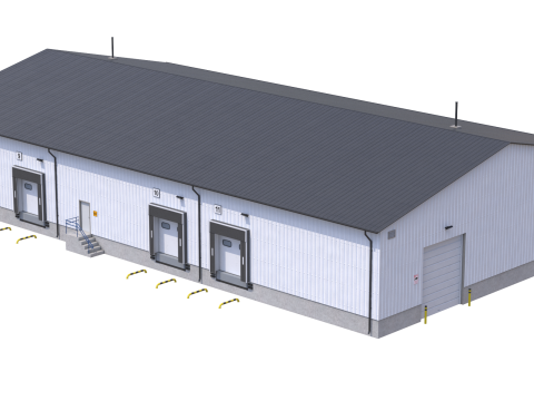 Industrial Building 8 3D Model