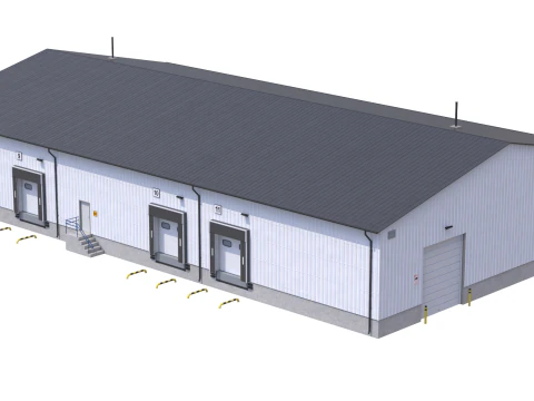 Industrial Building 8 3D Model