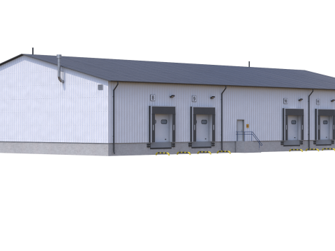 Industrial Building 8 3D Model