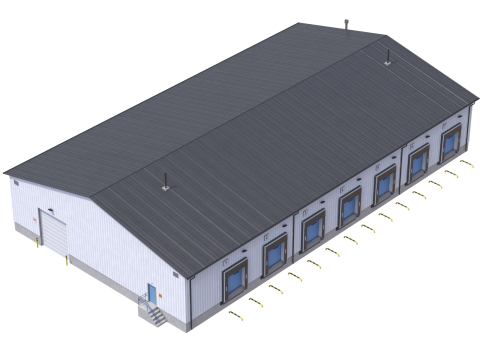 Industrial Building 8 3D Model