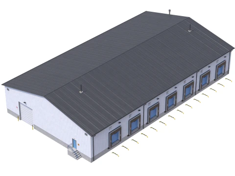 Industrial Building 8 3D Model
