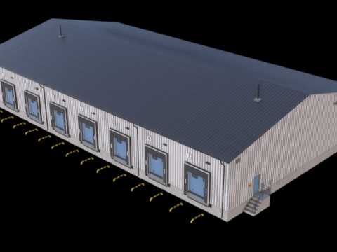 Industrial Building 8 3D Model