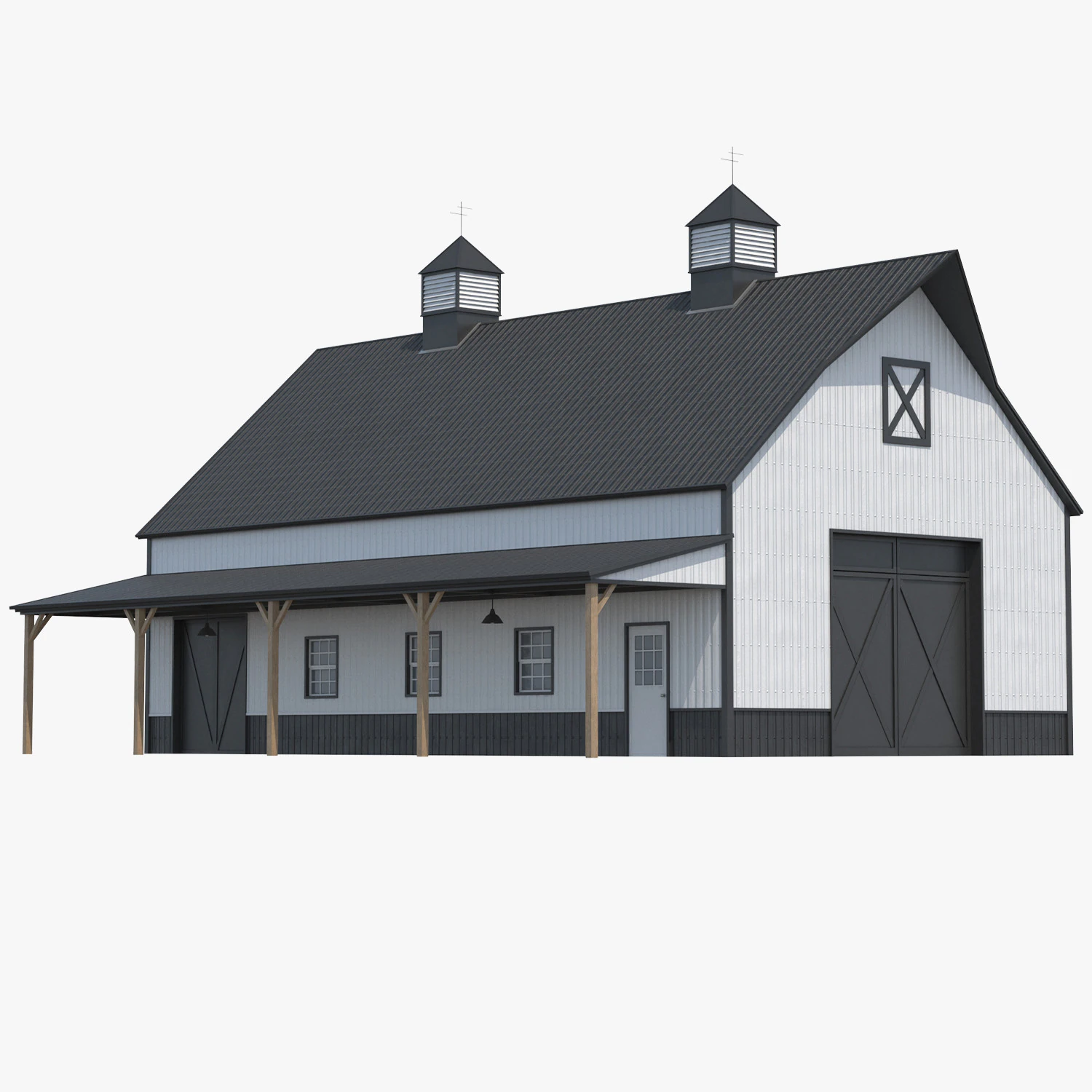 Industrial Building 10 3D Model .c4d .max .obj .3ds .fbx .stl .blend