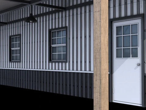 Industrial Building 10 3D Model
