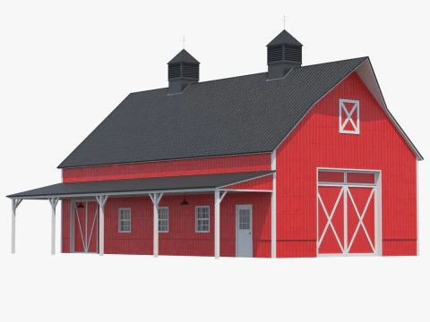 Red Barn 3D Model