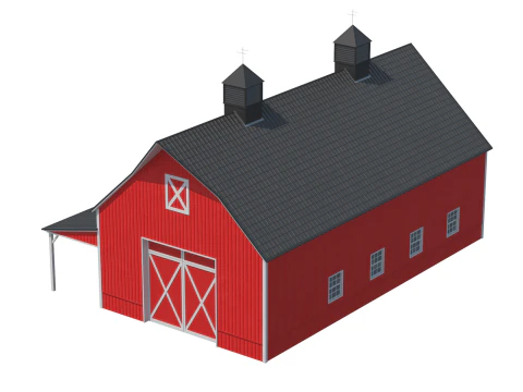 Red Barn 3D Model